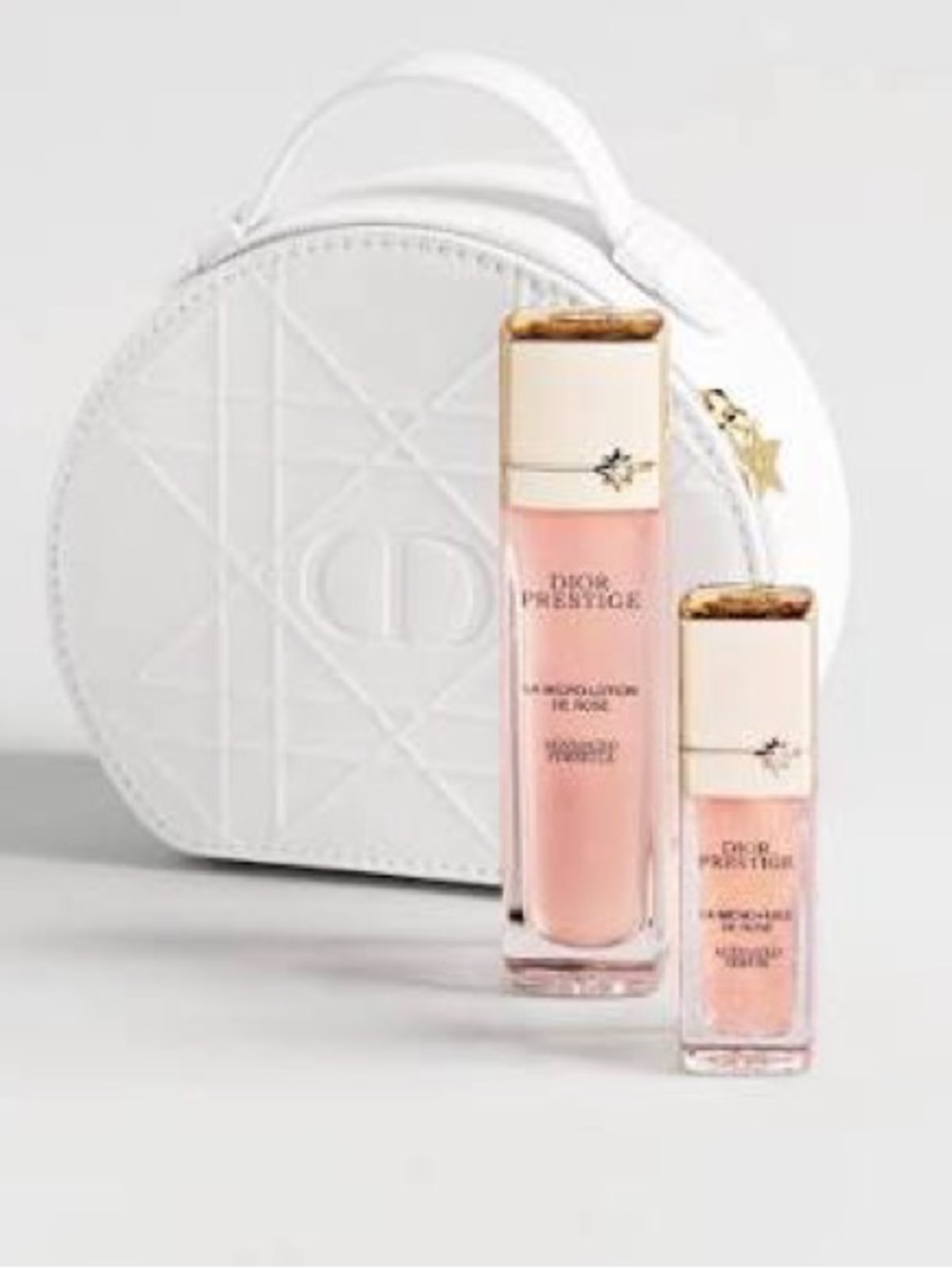 Dior Prestige Pink Serum Duo with White Travel Case